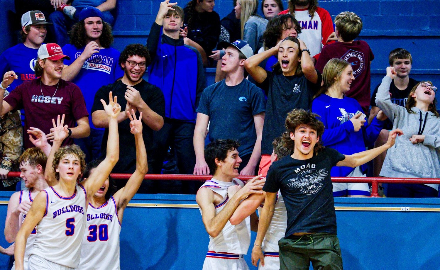 Nothing excites the student section quite like a late-game second-string three-point shot going down. [see more shots, buy basketball photos]